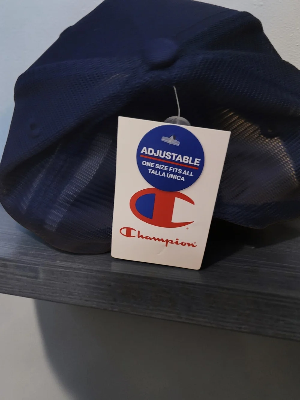 Champion Kids Navy Blue Mesh-Back Hat with Red & White Logo